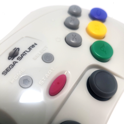 Sega Saturn 2.4GHz Wireless Pro Controller with Analog Joysticks White - Retro-Bit