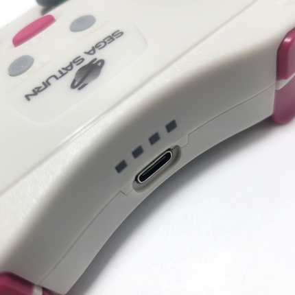 Sega Saturn 2.4GHz Wireless Pro Controller with Analog Joysticks White - Retro-Bit