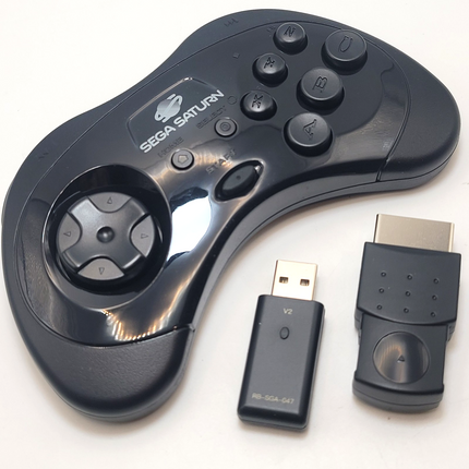Sega Saturn 2.4GHz Wireless 8-Button Controller Black - Retro-Bit®