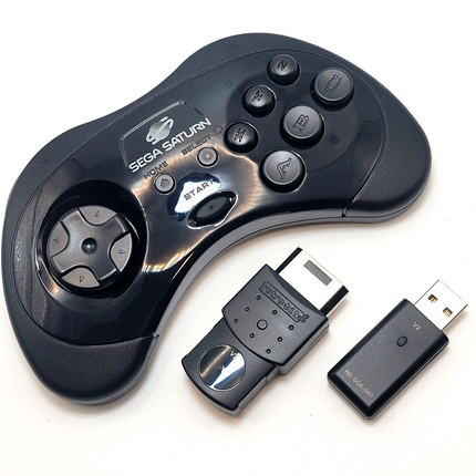 Sega Saturn 2.4GHz Wireless 8-Button Controller Black - Retro-Bit®