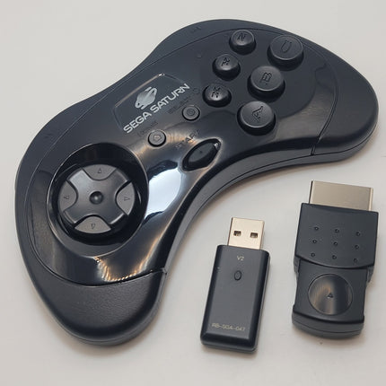 Sega Saturn 2.4GHz Wireless 8-Button Controller Black - Retro-Bit®