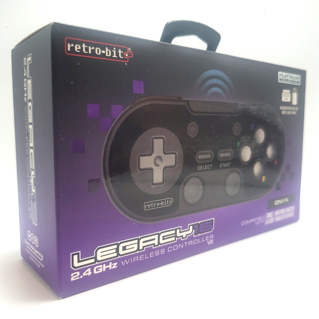 Super Nintendo / Nintendo Switch / PC 2.4GHz Wireless Legacy16 Controller Onyx Black - Retro-Bit®