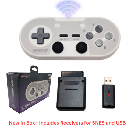 Super Nintendo / Nintendo Switch / Nintendo Switch 2 / PC 2.4GHz Wireless Legacy16 Controller Classic Gray - Retro-Bit®