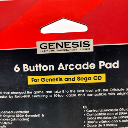 Sega Genesis Wired Controller (Black) - Retro-Bit®