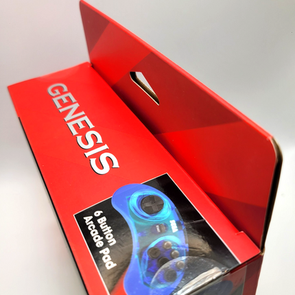 Sega Genesis Wired Controller (Clear Blue) - Retro-Bit®