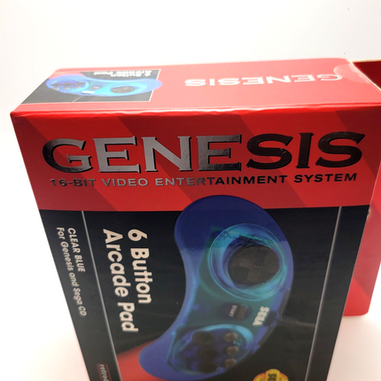 Sega Genesis Wired Controller (Clear Blue) - Retro-Bit®