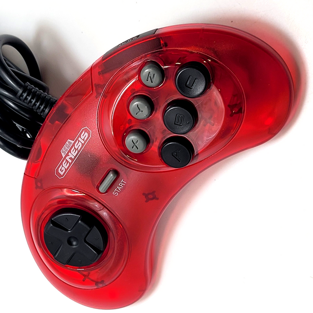 Sega Genesis Wired Controller (Crimson Red) - Retro-Bit®