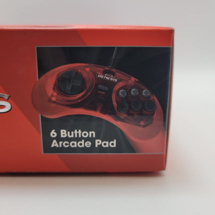 Sega Genesis Wired Controller (Crimson Red) - Retro-Bit®