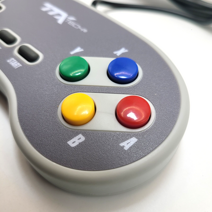 Super Nintendo Wired Controller with Colored Buttons - TTX Tech
