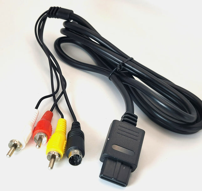 Nintendo 64 / SNES / GameCube AV Cable (Composite S-Video) 6ft – Audio Video Cable