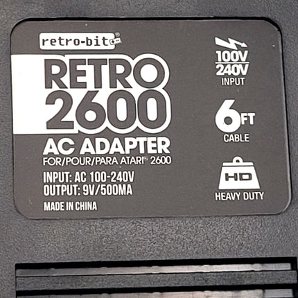 Atari 2600 AC Power Adapter - Retro-Bit®