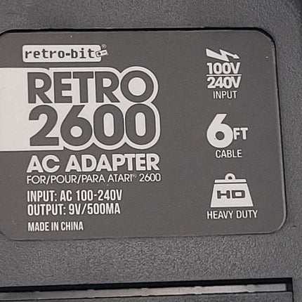 Atari 2600 AC Power Adapter - Retro-Bit®