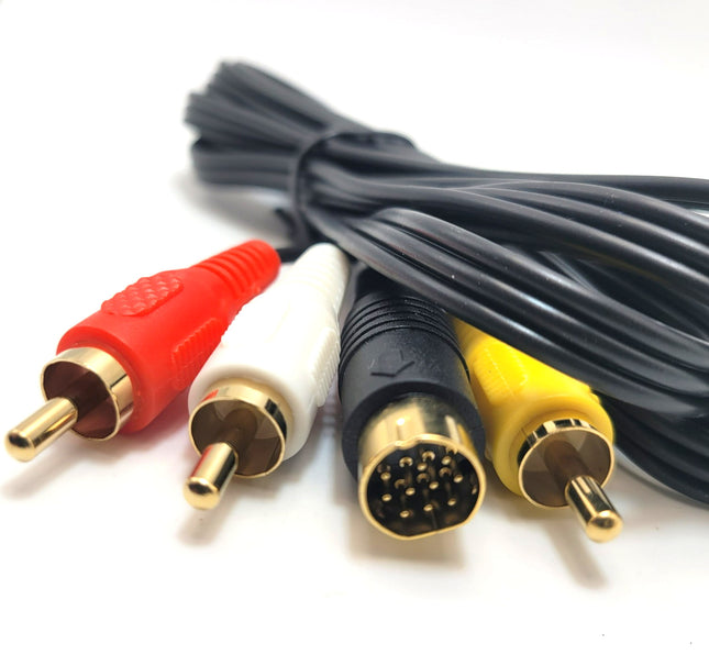Sega Saturn AV Cable (Composite) 6ft – Audio Video Cable