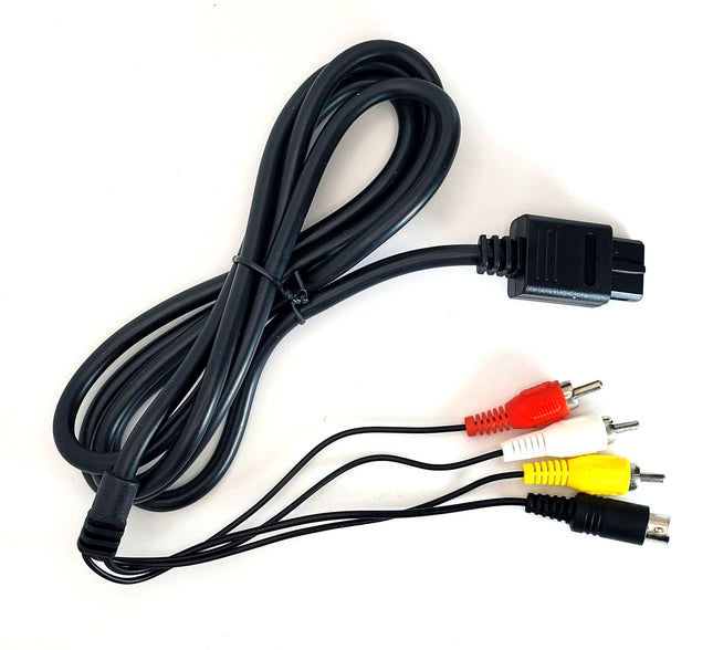 Nintendo 64 / SNES / GameCube AV Cable (Composite S-Video) 6ft – Audio Video Cable